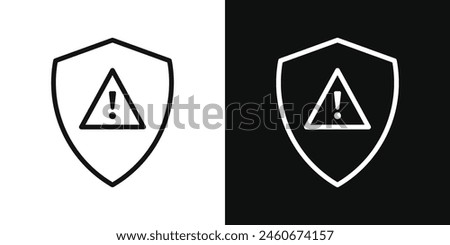 Security Shield Icon Set. Risk Warning Vector Symbol.