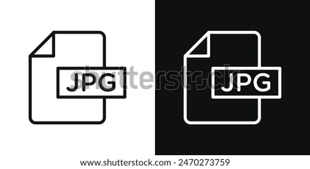 Jpg icon pack. Jpeg file type vector sign. Image picture file jpg format icon.