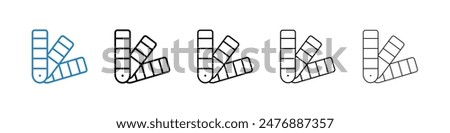 Swatchbook black and white vector icon