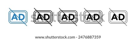 No audio description black and white vector icon