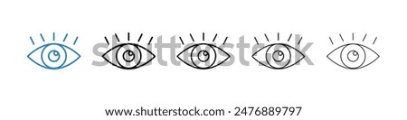 Eyes black and white vector icon