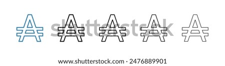 Austral black and white vector sign