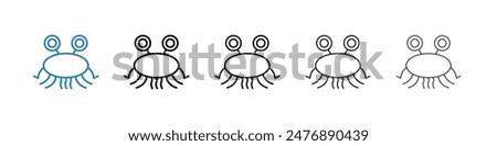 Spaghetti Monster Flying black and white vector icon