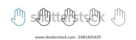 Hand liner icon vector set.