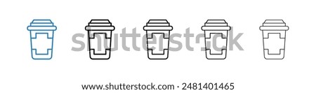 Togo Cup liner icon vector set.