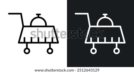 Room service outlined icon vector collection.