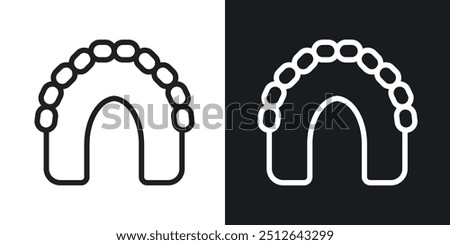 Maxilla outlined icon vector collection.