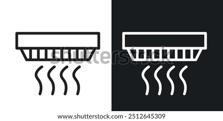 Smoke detector outlined icon vector collection.