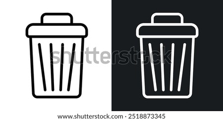 Uninstall outlined icon vector collection.