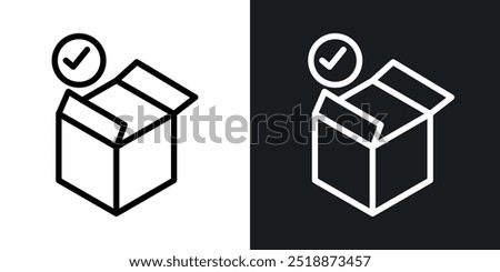 Unpacking outlined icon vector collection.