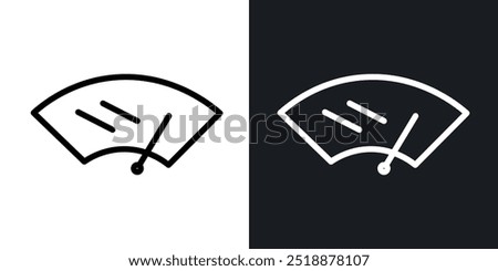 Wiper outlined icon vector collection.