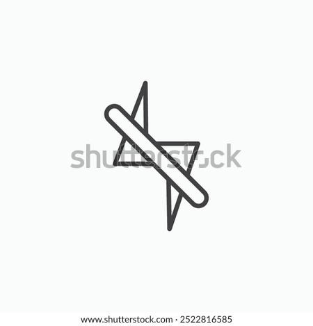 Flash off thin liner icon isolated