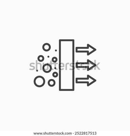 Air purification thin liner icon isolated