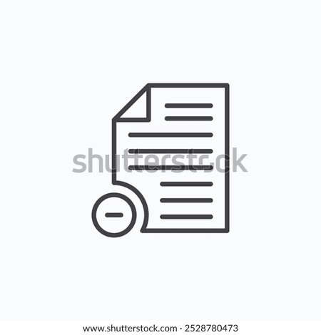 Remove document vector flat icon set.eps