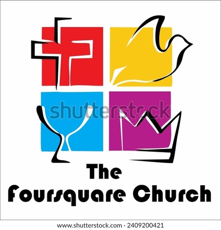 the foursquare church vector design