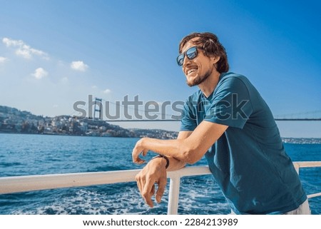 Similar – Image, Stock Photo The Istanbul ferry is starting to pick up speed.