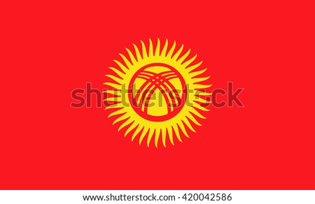 Flag of Kyrgyzstan vector image