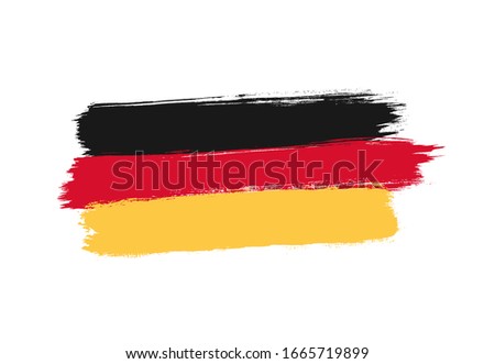 Brush stroke flag of Germany. Germany flag vector. 