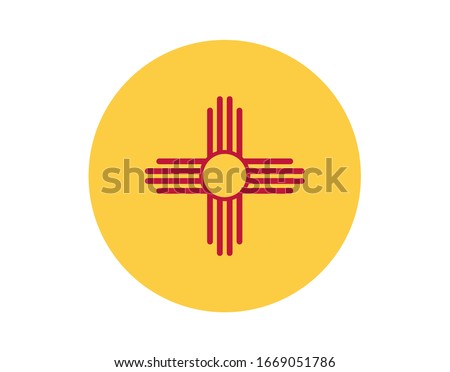 New Mexico state vector flag. New Mexico flag.  