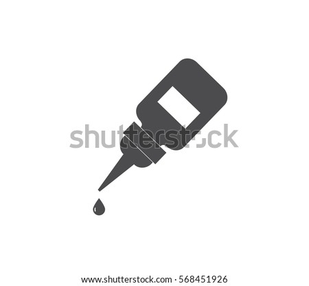 Vector glue icon.  Liquid glue icon. Oil tube icon. 