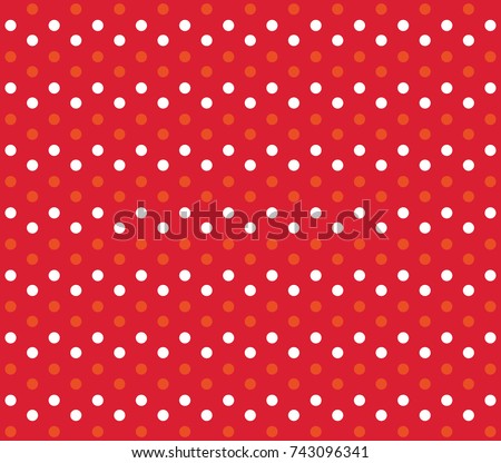 Christmas background. Vector red and yellow polka dot. 