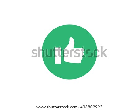 Thumbs up, upvote, vector icon, sign, symbol