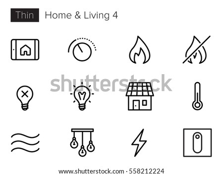 House, Home & Living Line Vector icons set