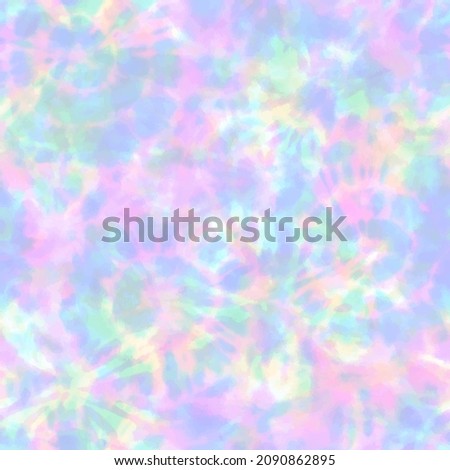 Tie dye shibori seamless pattern. Hand drawn pastel colors ornamental elements background. Colorful abstract texture. Print for textile, fabric, wallpaper, wrapping paper. Vector