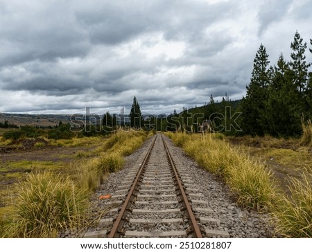 Similar – Foto Bild Andean railway in Alausi Ecuador goes to the devil’s nose