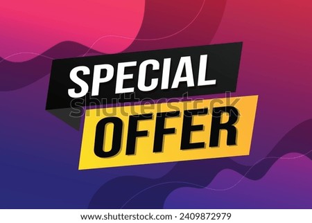 Special offer final sale tag. Banner design template for marketing. Special offer promotion or retail. background banner modern graphic design for sto