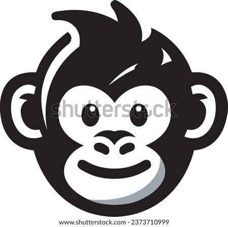 Monkey Face Vector Logo Illustration