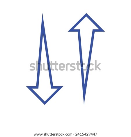 Up and down arrow flat style. Vector illustration icon isolated on white background  9 0 7 1 