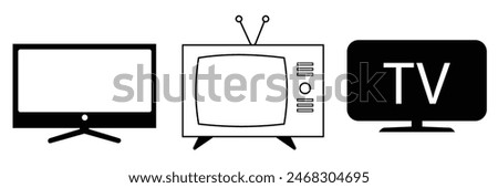 Tv icon vector for web and mobile app. television sign and symbol on white background.