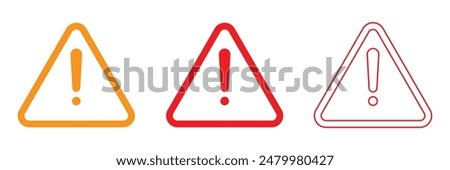  Universal Warning Triangle. Sign for General Hazards and Dangers. Alert for Safety Precautions.