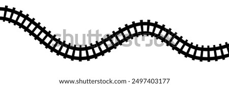 Similar – Image, Stock Photo Train tracks in the woods