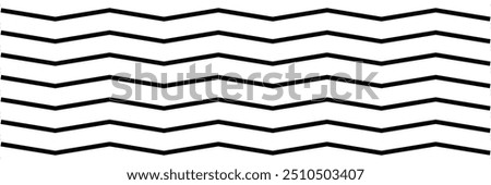 Seamless wavy line and zigzag patterns set. Horizontal curvy waves stripe and zig zags. Collection of underlines, linear sings, border and frames design element. Vector illustration EPS10