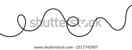 Squiggle line design element. vector file illustration. isolated on white background. EPS 10