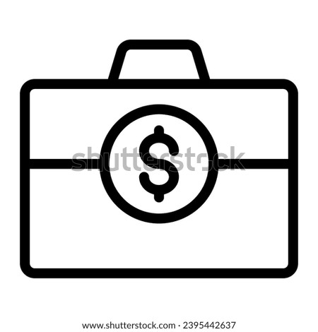 Briefcase icon outline style for download (investment pack)