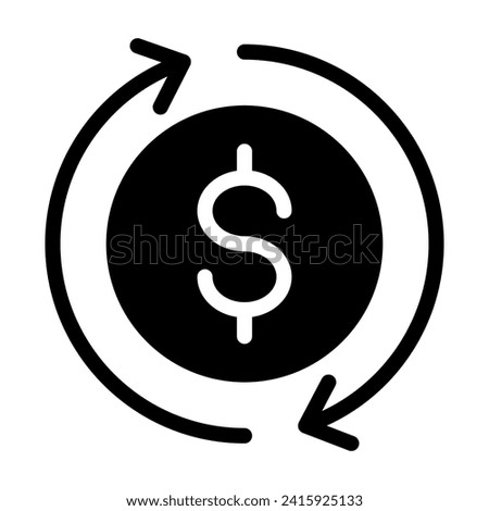This is the Cashflow icon from the Investment icon collection with an Solid style