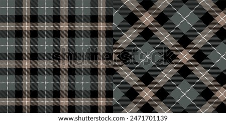 vector checkered pattern or plaid pattern . tartan, textured seamless twill for flannel shirts, duvet covers, other autumn winter textile mills. vector format