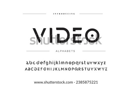 modern alphabet. Dropped stunning font, type for futuristic logo, headline, creative lettering and maxi typography. Minimal style letters with yellow spot. Vector typographic design