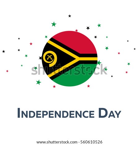 Independence day of Vanuatu. Patriotic Banner. Vector illustration