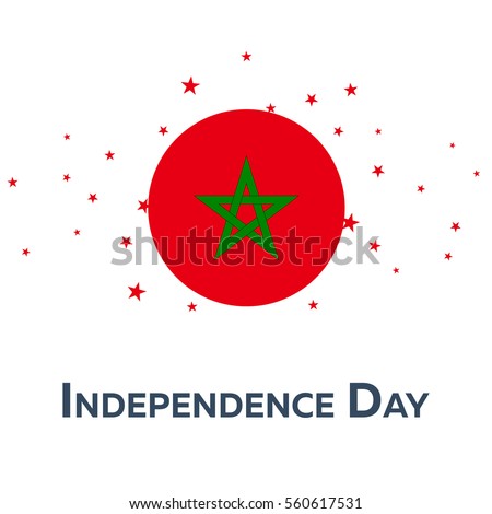 Independence day of Morocco. Patriotic Banner. Vector illustration