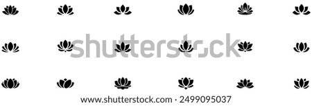 Lotus icon set. Simple lotus icon collection. Lotus flower vector. Vector Illustration. Vector Graphic. EPS 10