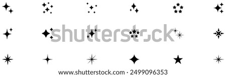 Star icon set. Sparkle star icons. Shine icons. Stars sparkles vector. Rating Star icon. Star vector collection. Modern simple stars. Vector illustration. Vector Graphic. EPS 10