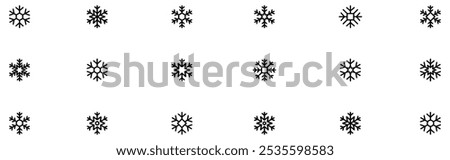 Snowflakes icon set. Snow sign. Snowflakes template. Snowflake winter. Snowflakes icons. Winter icon. Snowflake collection. Vector Illustration. Vector Graphic. EPS 10