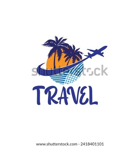 Modern color agency travel check business logo. transport, logistics delivery logo design. Travel logo template.