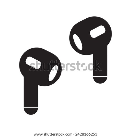 Earbuds vector. Compact, wireless earbuds deliver immersive audio with ergonomic design, seamless connectivity, and long-lasting battery life for on-the-go music enthusiasts.