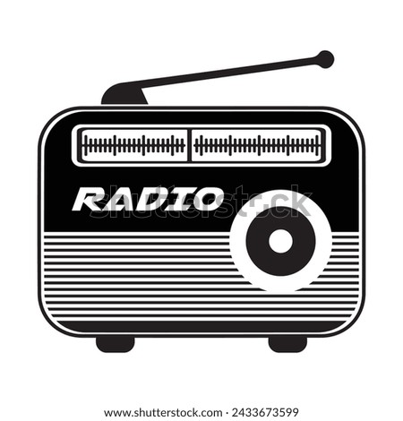 
Radio: Wireless marvel amplifying voices, music, news globally. Instant communication, cultural bridge, and timeless entertainment in a single wavelength. Radio icon vector template.