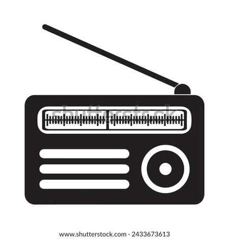 
Radio: Wireless marvel amplifying voices, music, news globally. Instant communication, cultural bridge, and timeless entertainment in a single wavelength. Radio icon vector template.